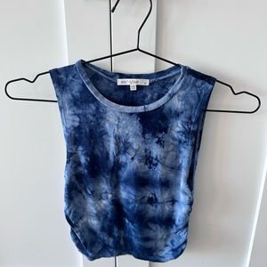 Antistar Blue Tie Dye Cropped Tank Top